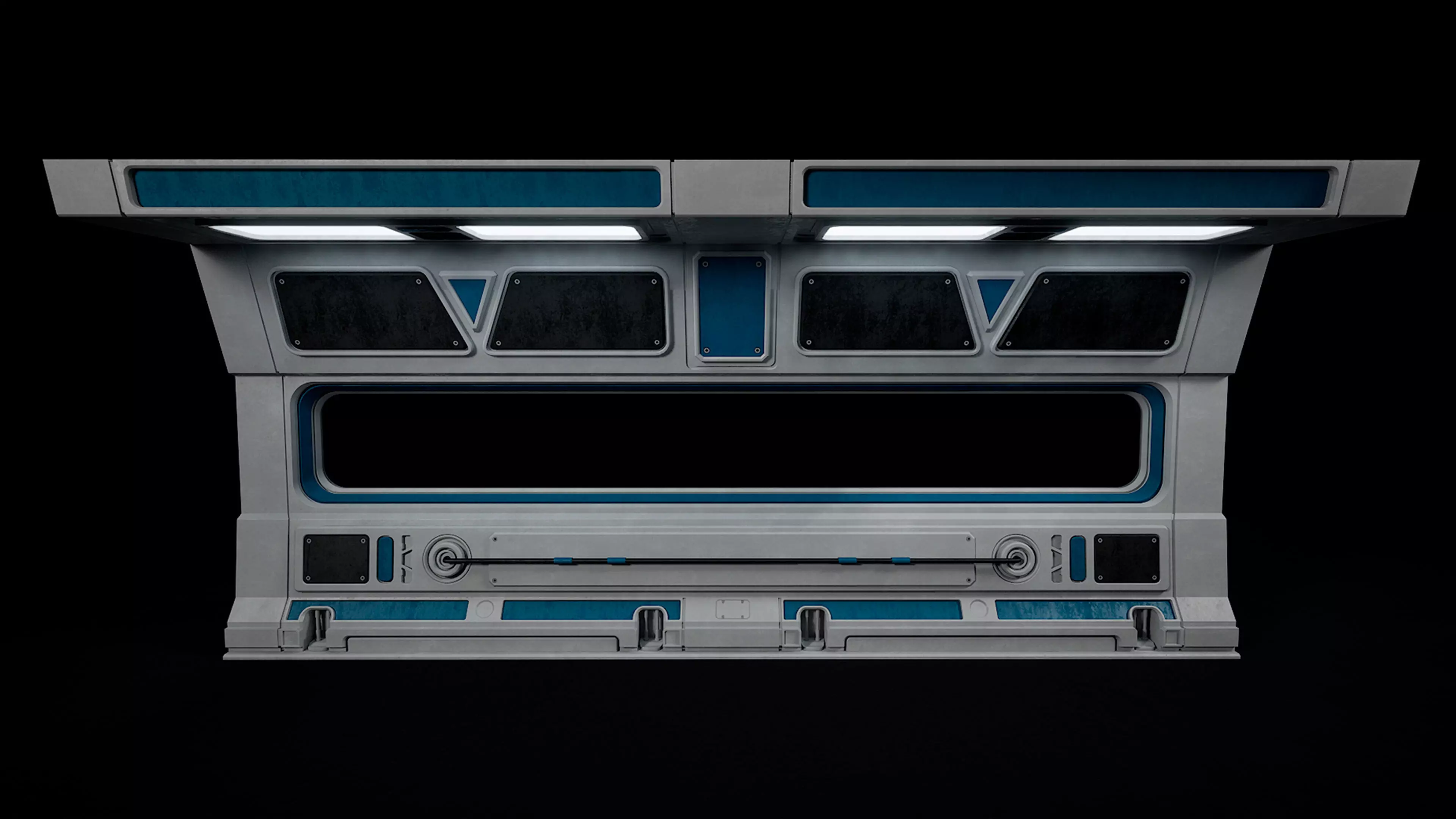 Sci Fi Modular Station 3D model_15