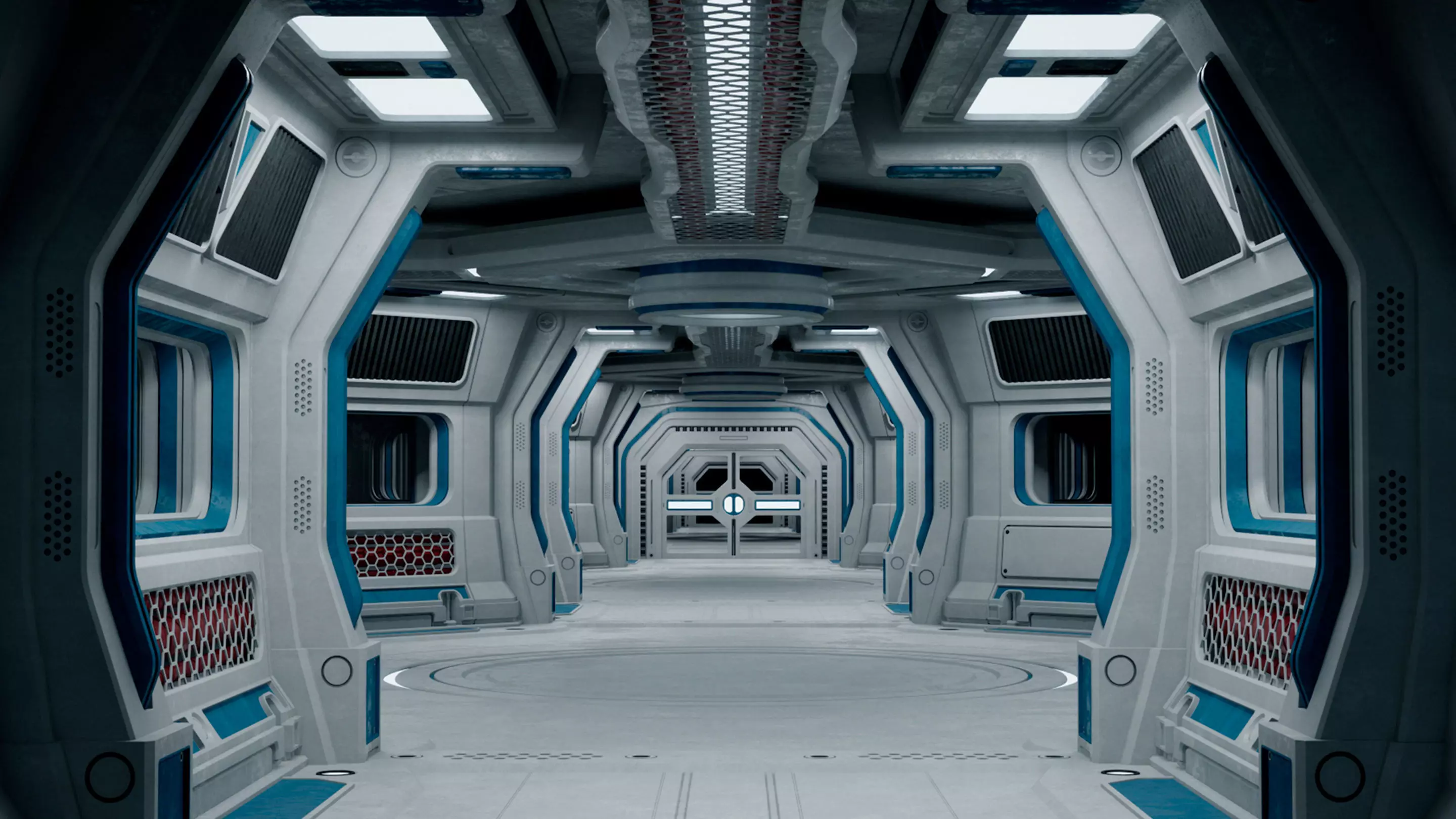 Sci Fi Modular Station 3D model_1