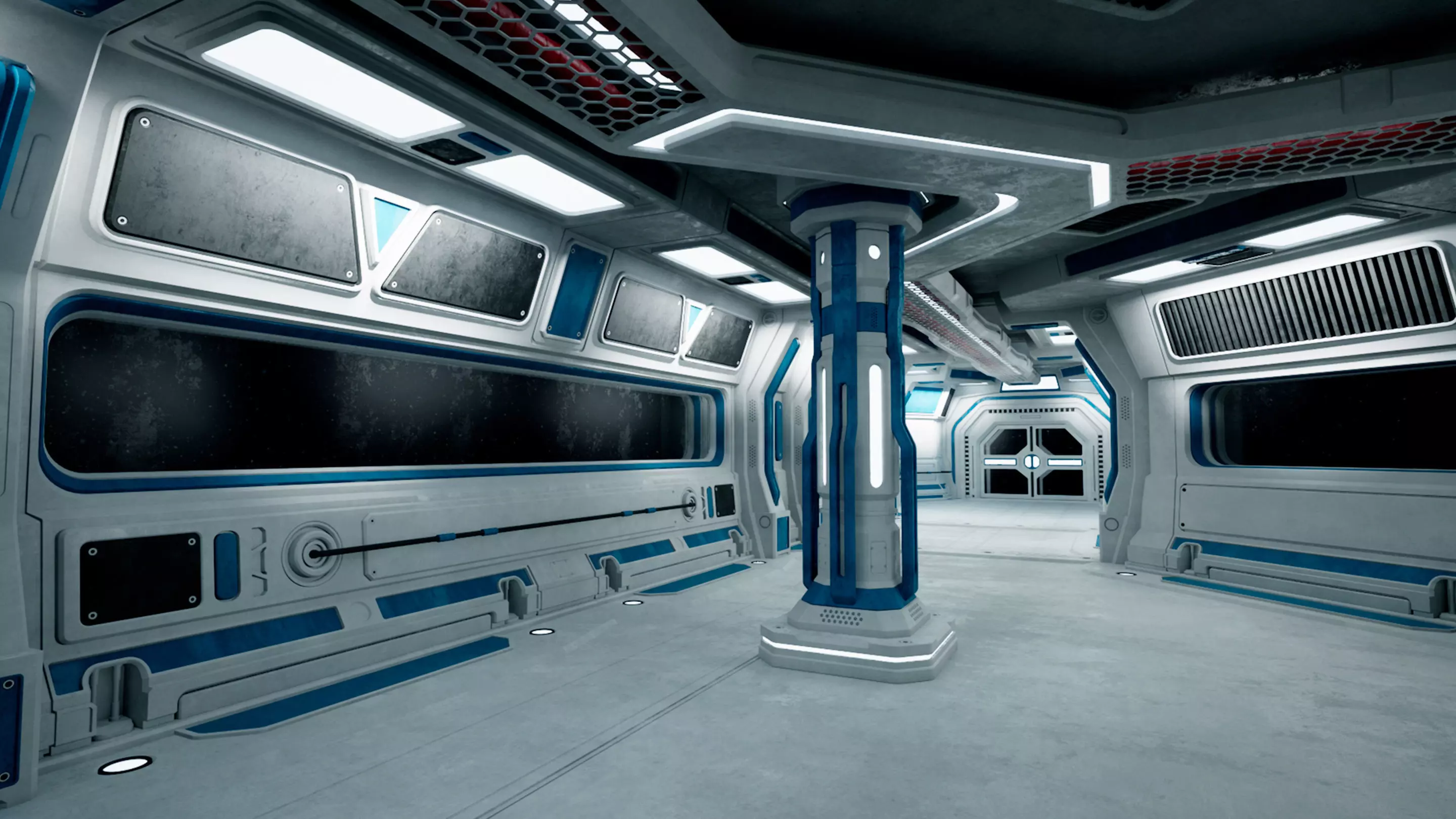 Sci Fi Modular Station 3D model_6