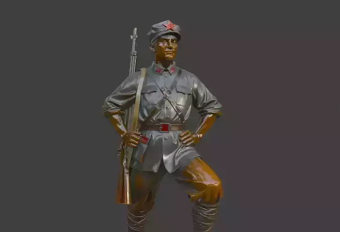 Military sculpture warrior  military battle war hero  soldier