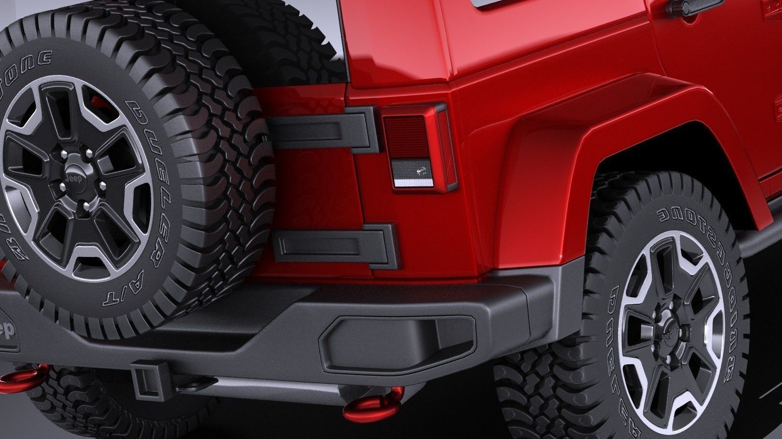 Jeep Wrangler Rubicon 2017 3D model_4