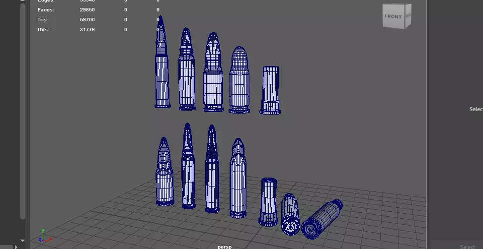 Rifle bullets 3D model_14