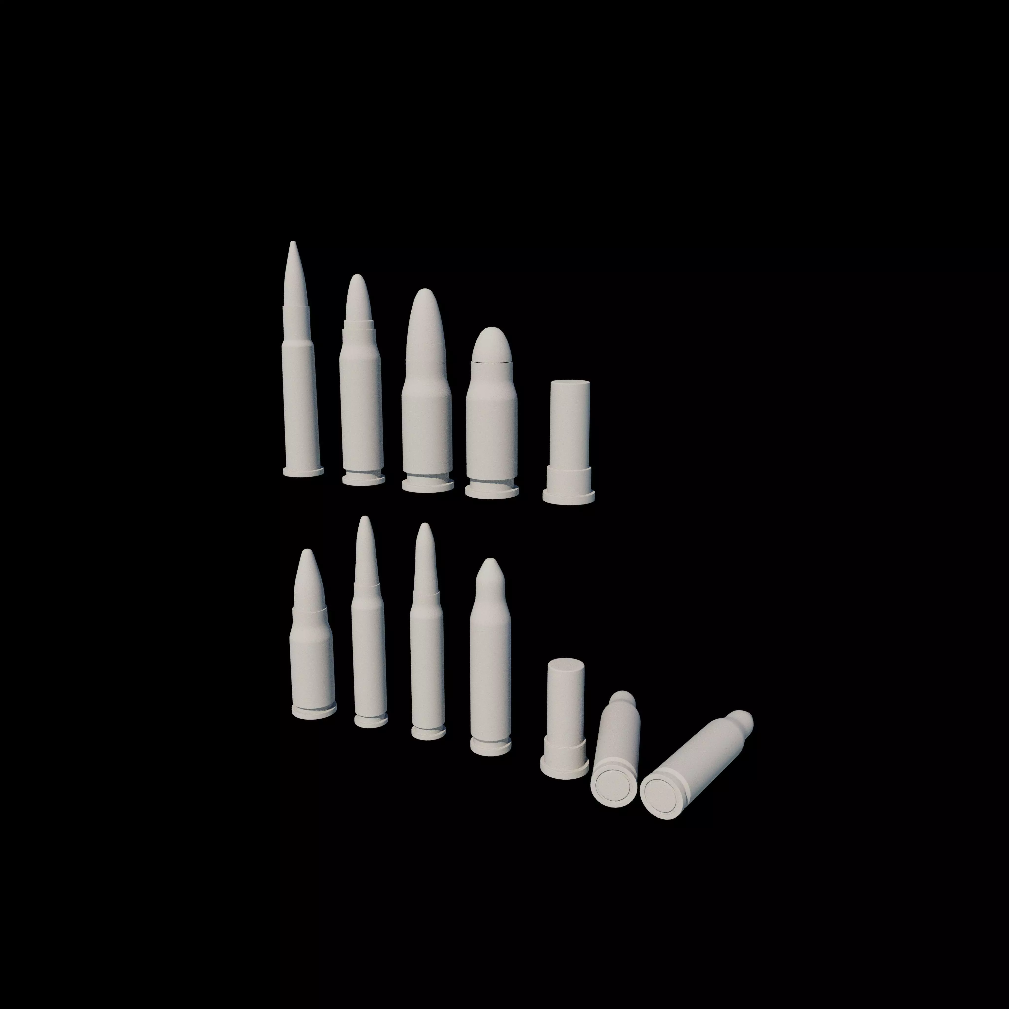 Rifle bullets 3D model_13