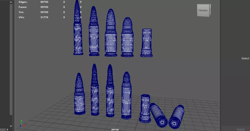 Rifle bullets 3D model_15