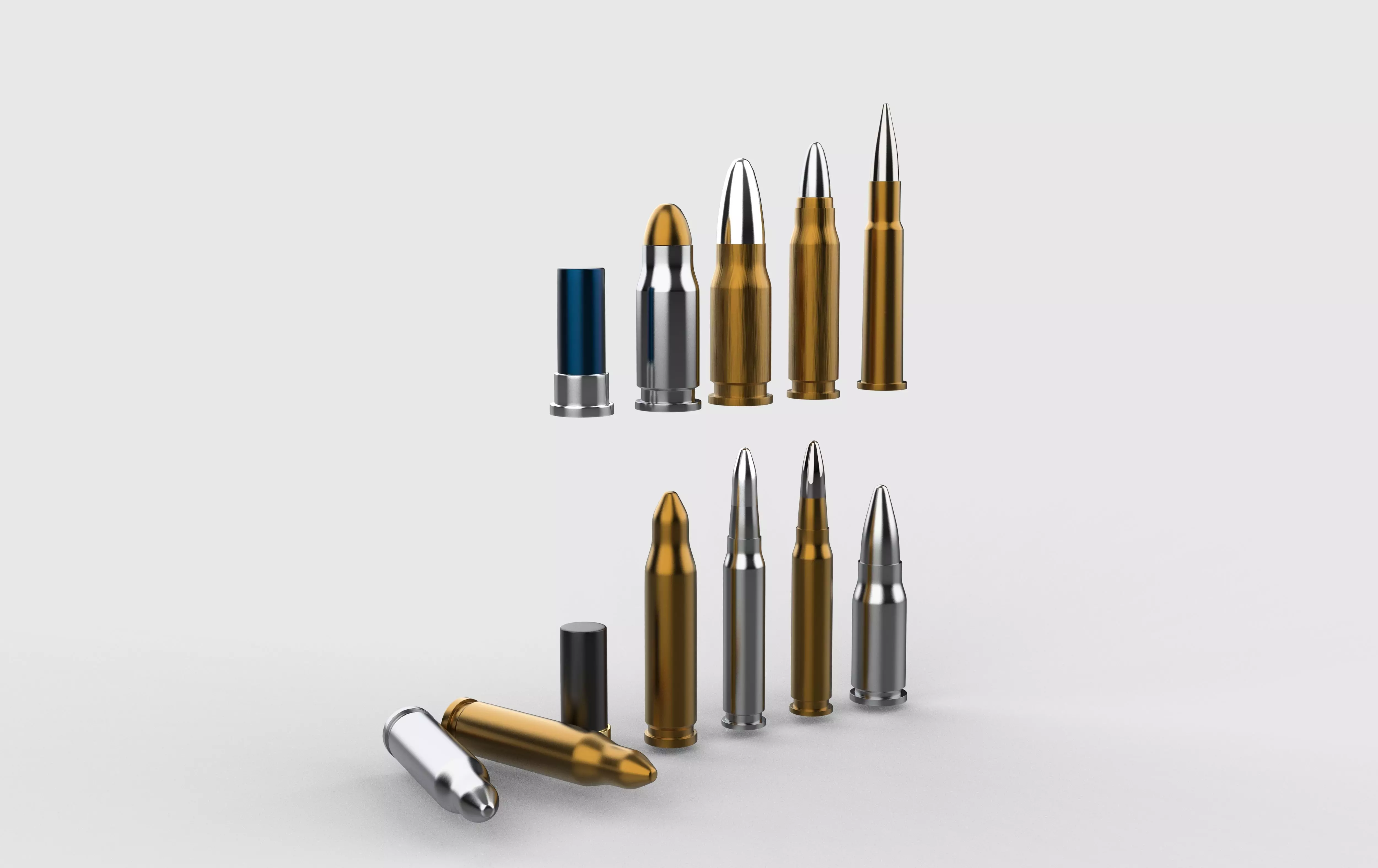 Rifle bullets 3D model_5