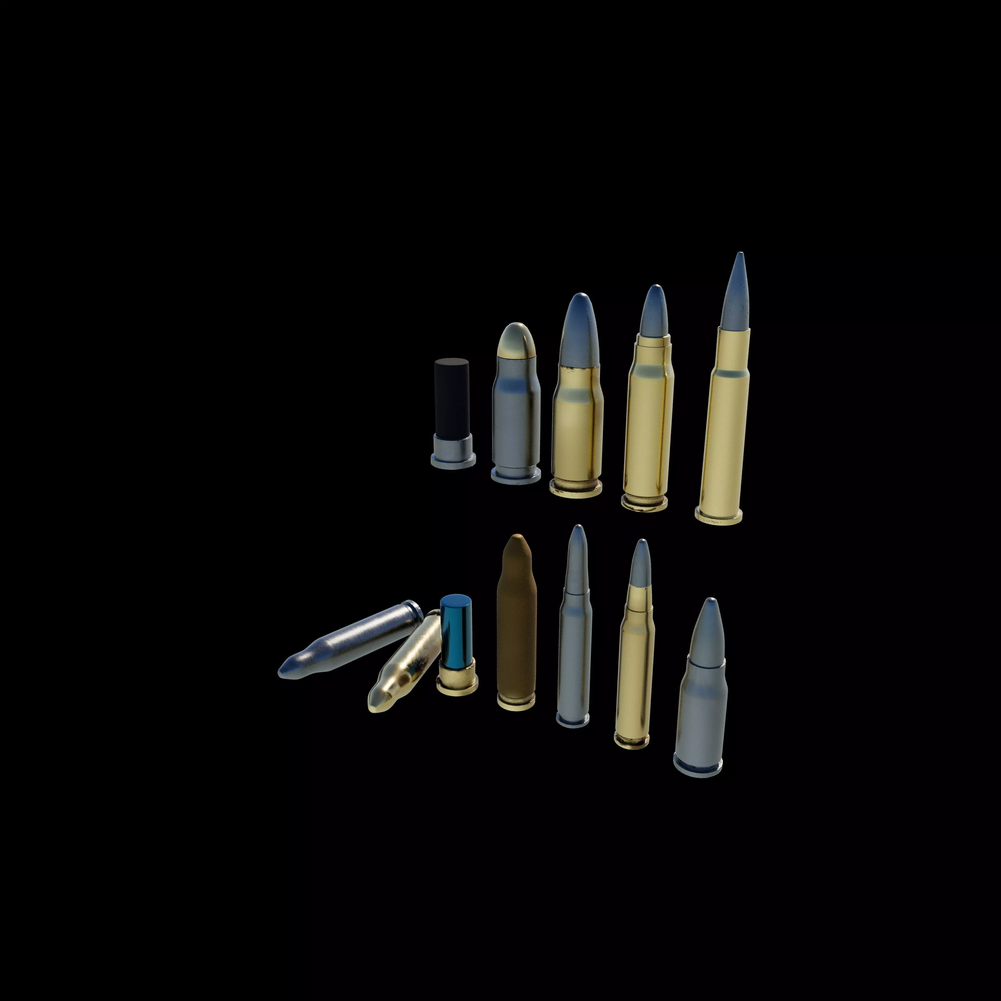 Rifle bullets 3D model_11
