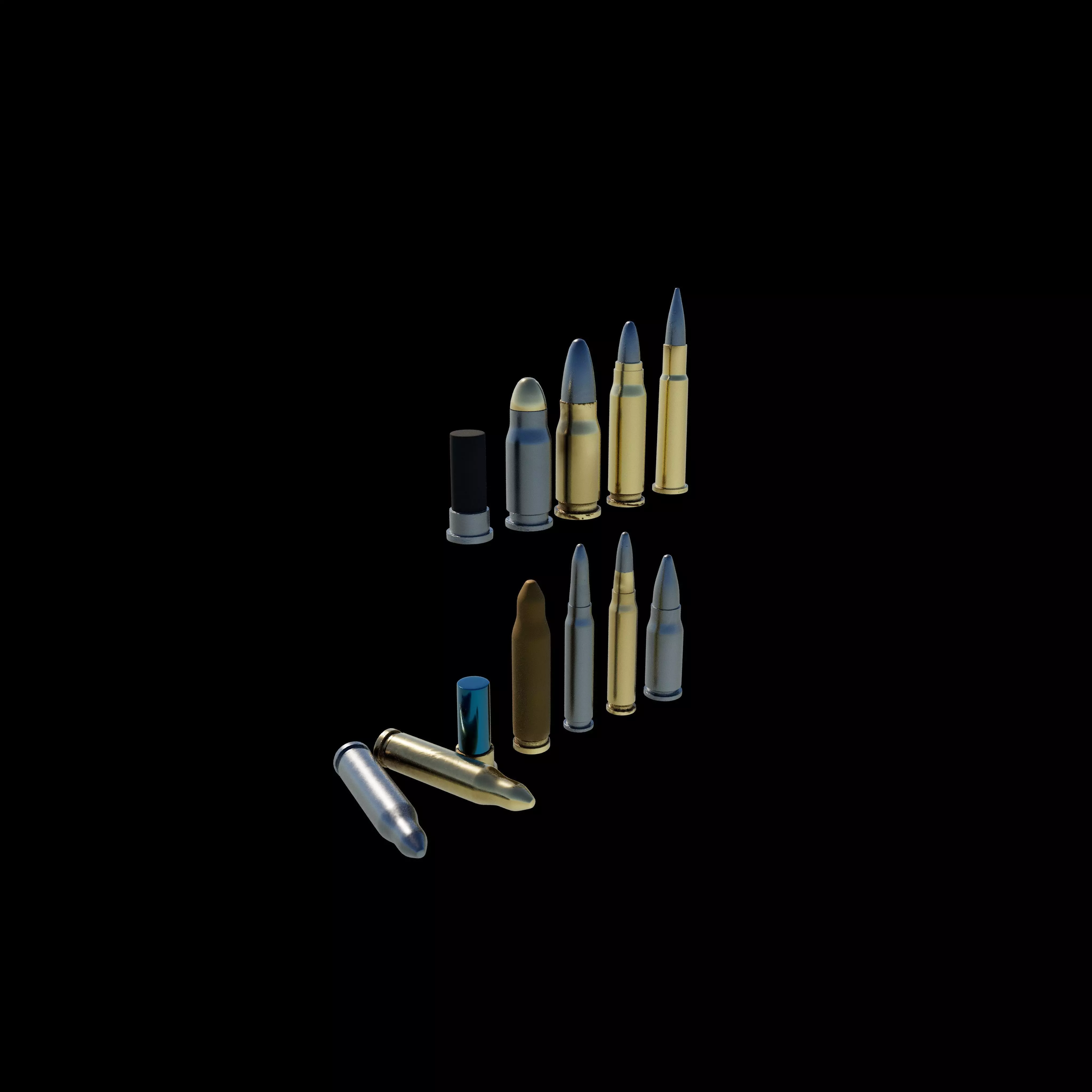 Rifle bullets 3D model_12