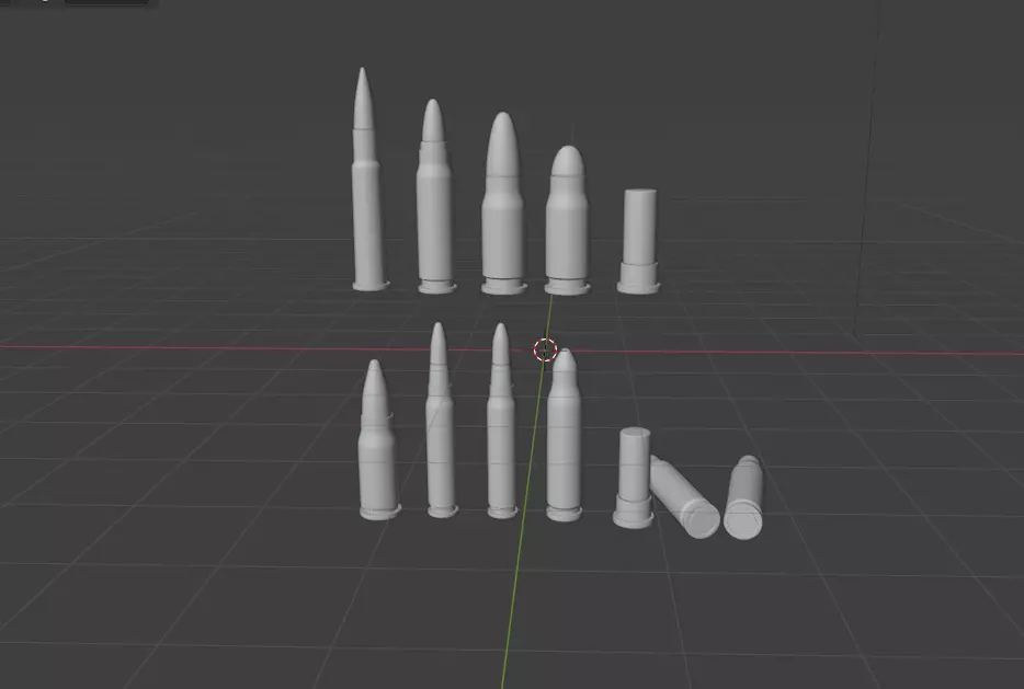 Rifle bullets 3D model_16
