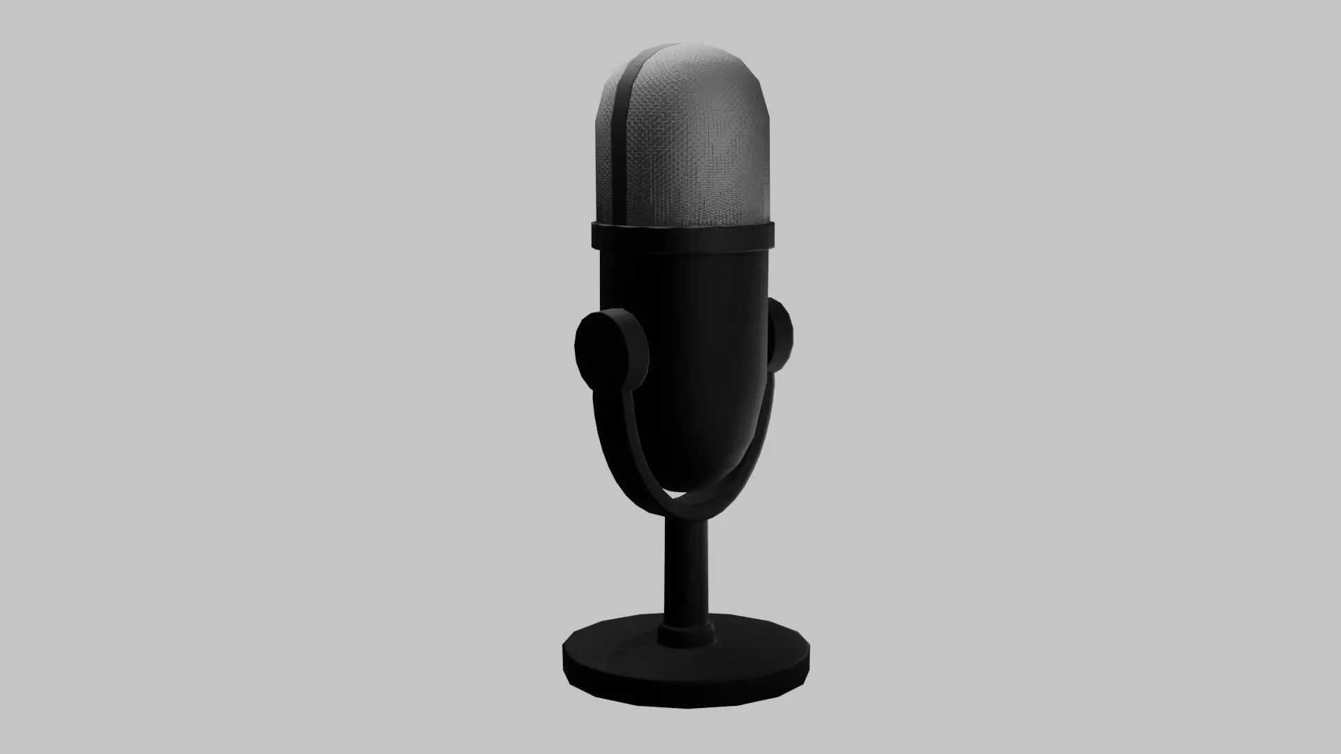 Studio mic Low-poly 3D model_1