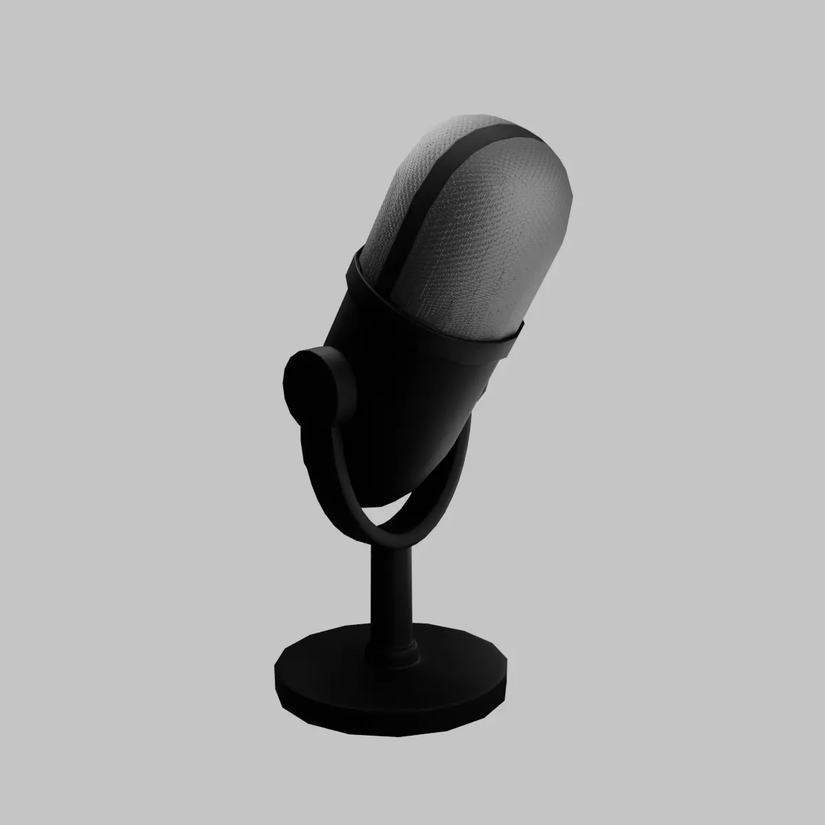 Studio mic Low-poly 3D model_0
