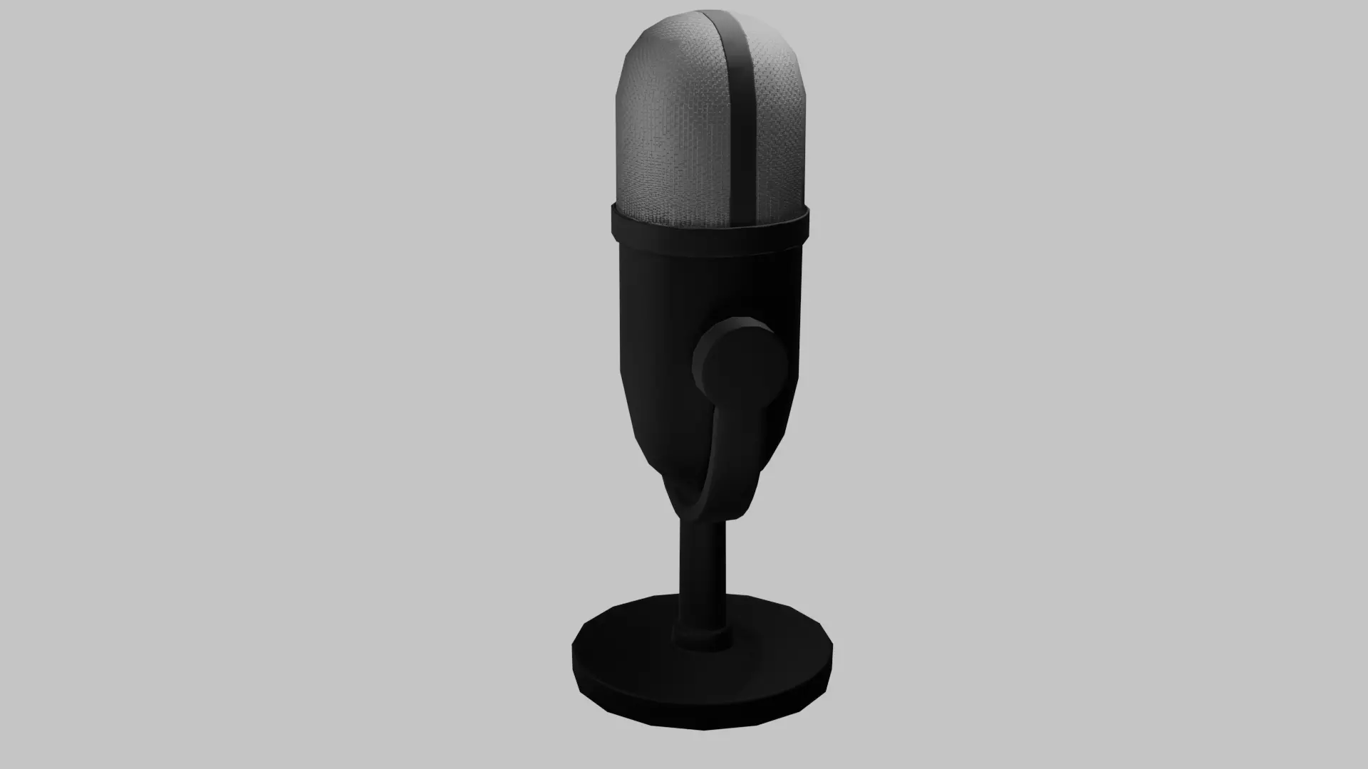 Studio mic Low-poly 3D model_2