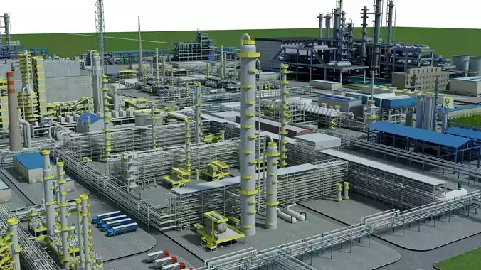 Chemical Factory Scene 3D model