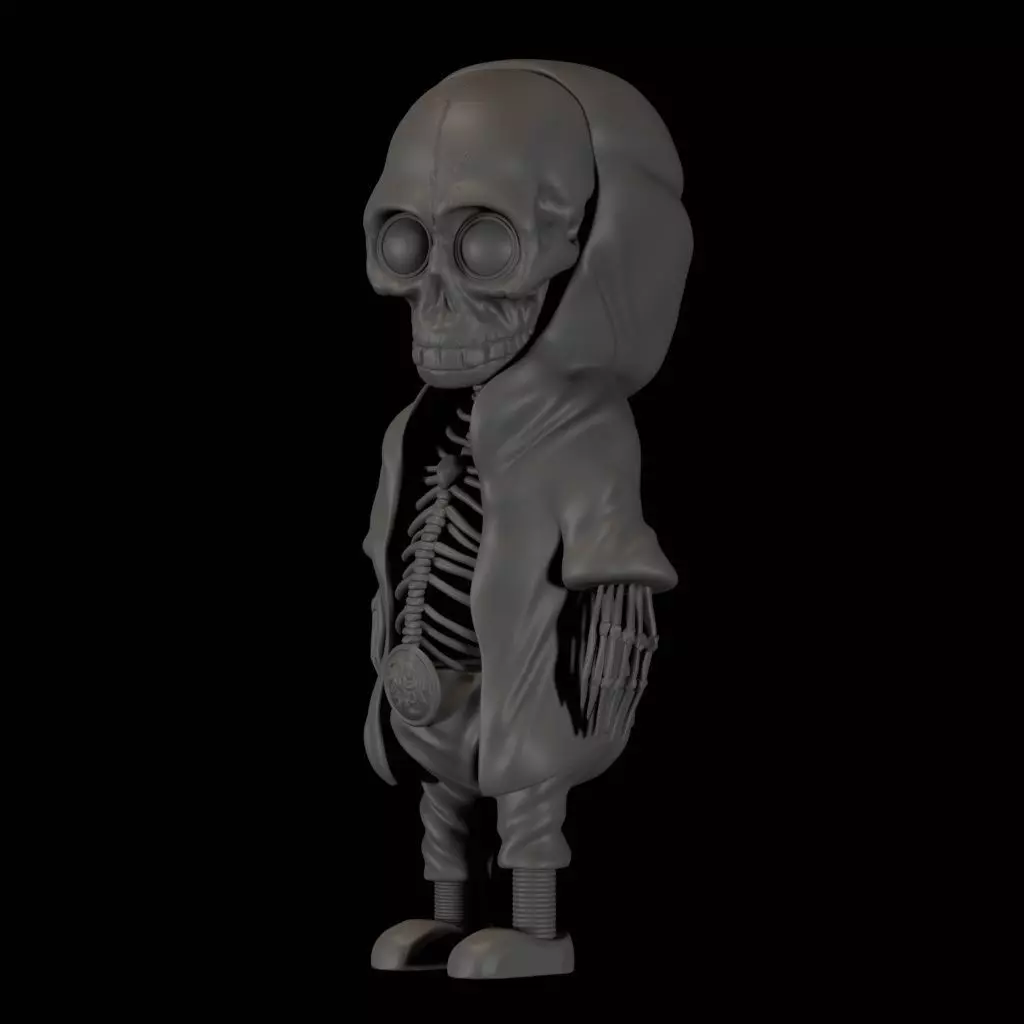 Halloween Skeleton High Quality 3D Model 3D print model_2