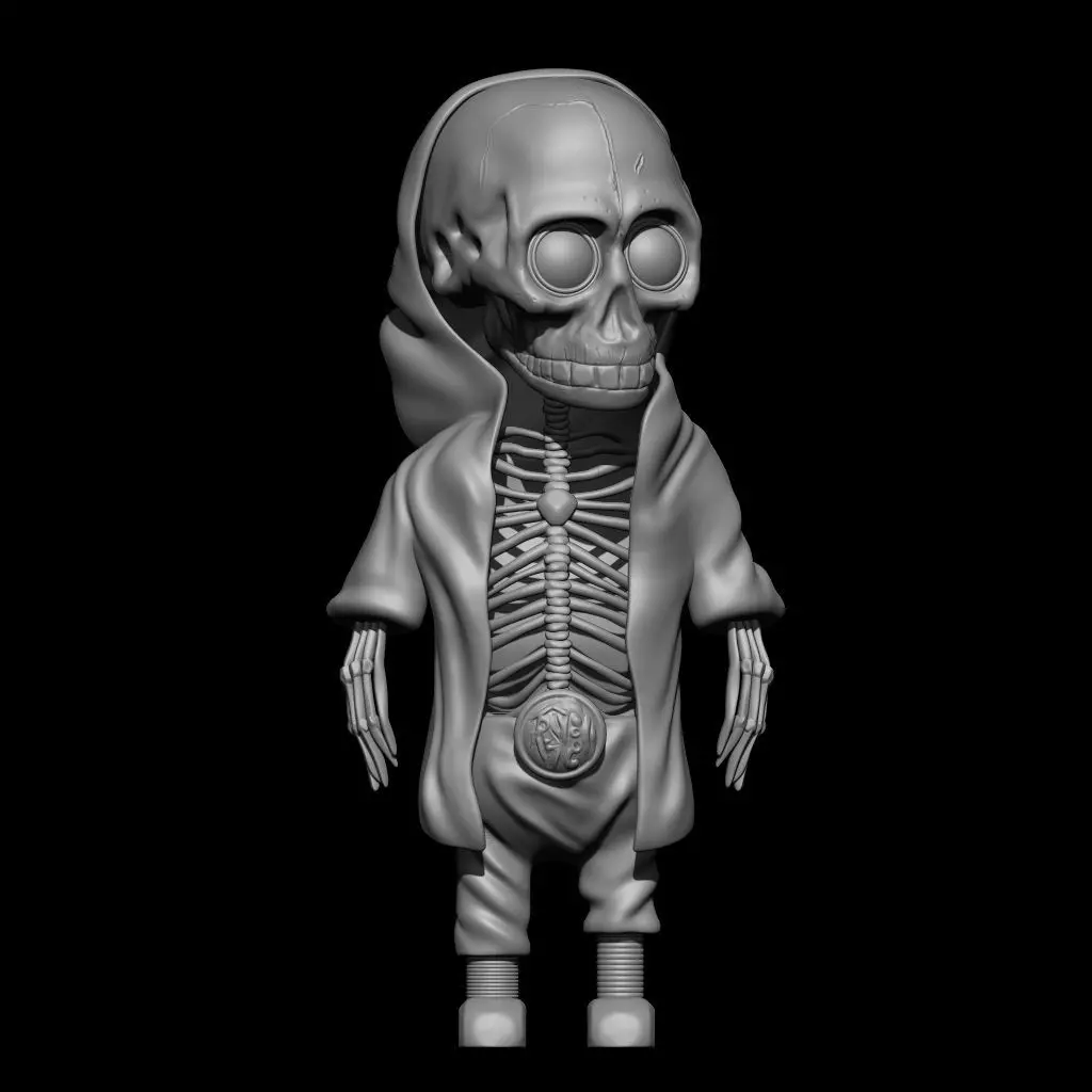 Halloween Skeleton High Quality 3D Model 3D print model_6