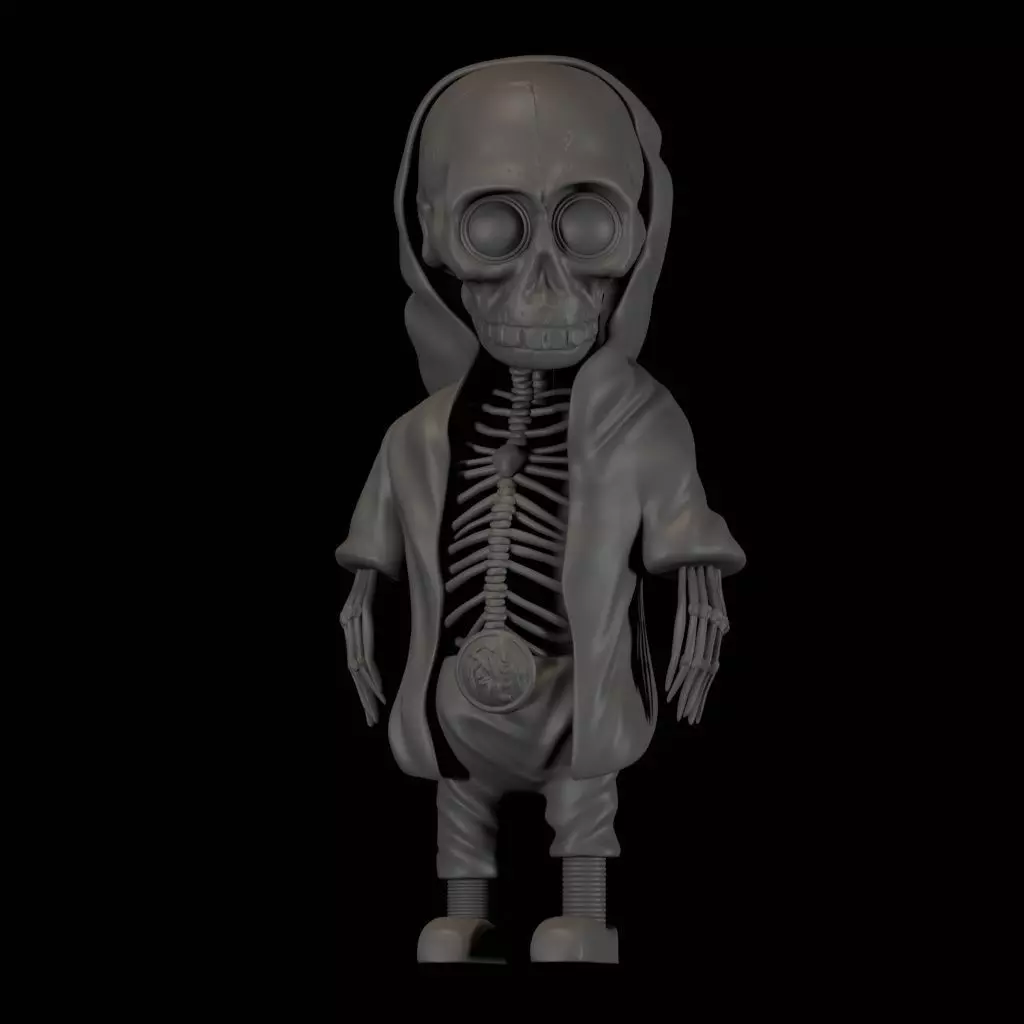 Halloween Skeleton High Quality 3D Model 3D print model_0