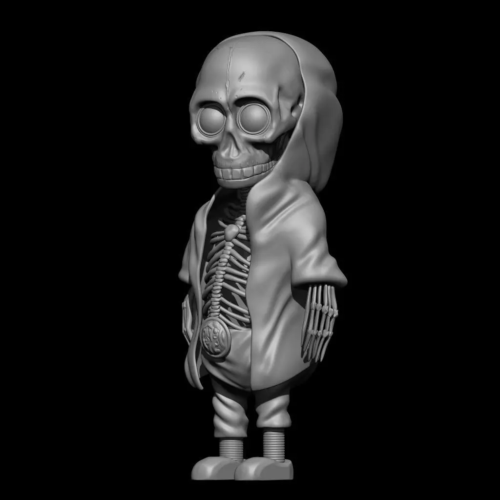 Halloween Skeleton High Quality 3D Model 3D print model_7