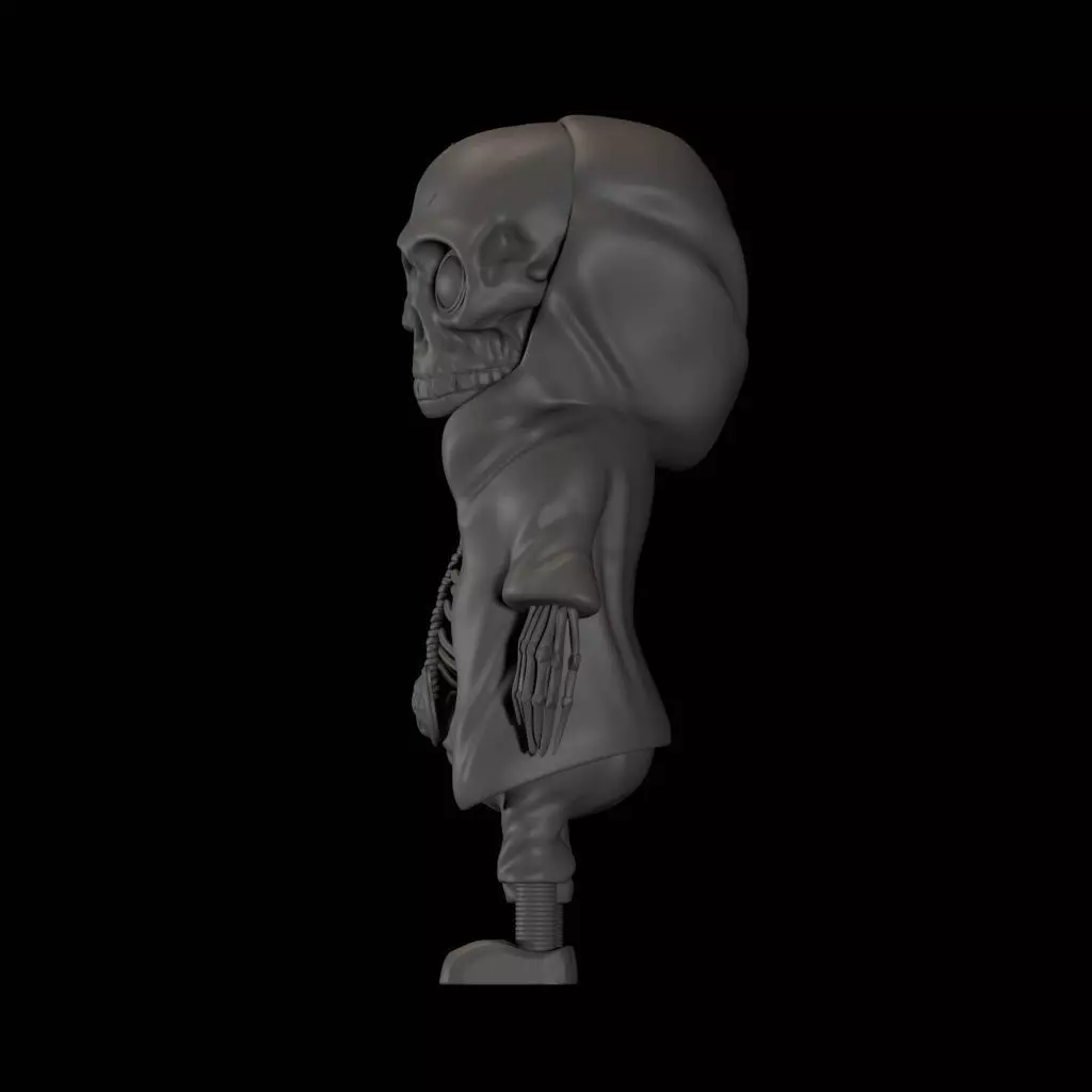 Halloween Skeleton High Quality 3D Model 3D print model_5