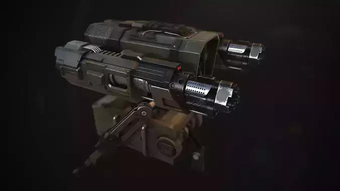 Portable Turret - Game mesh