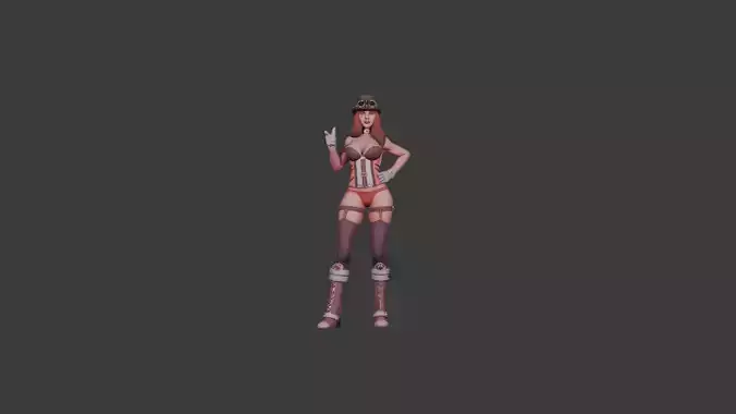 Beautiful Girl  Realistic 3D Character Model 