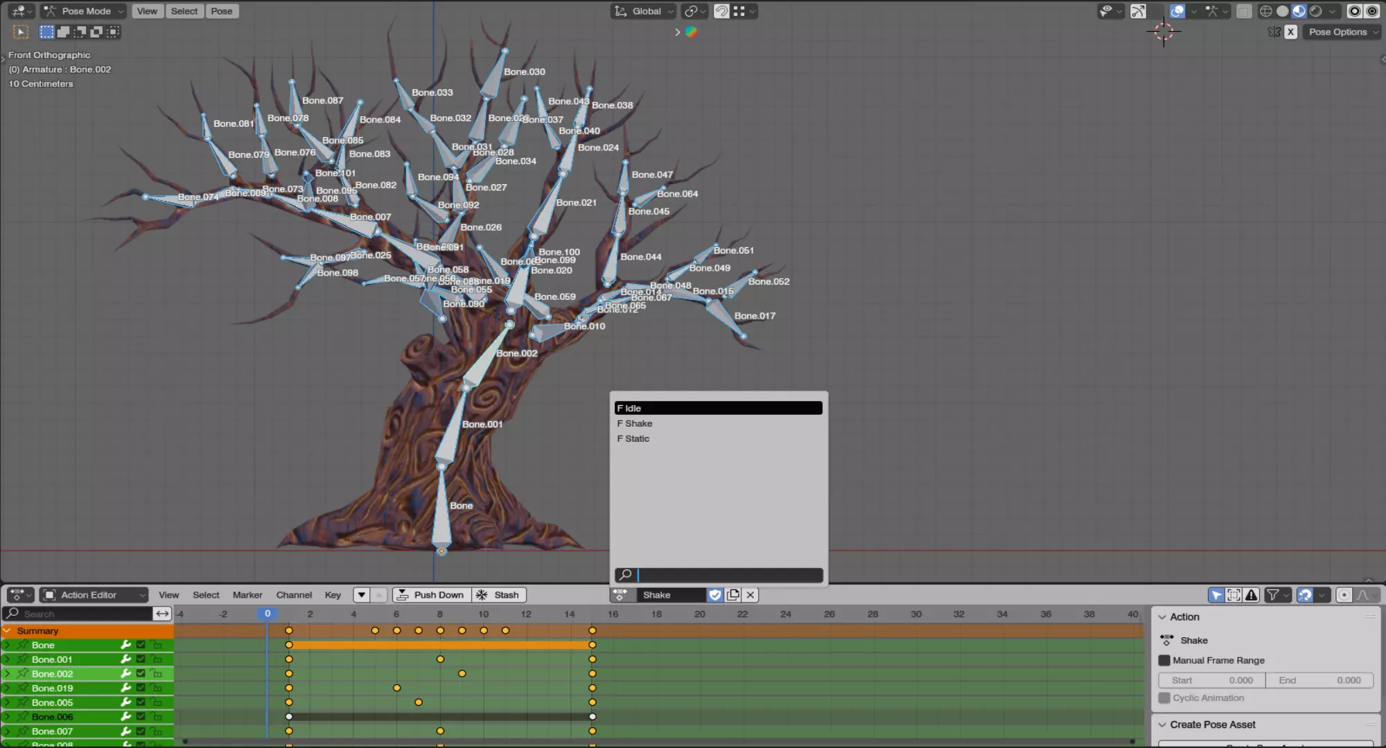 Stylized Halloween Props - Withered Tree 2 Low-poly 3D model_5