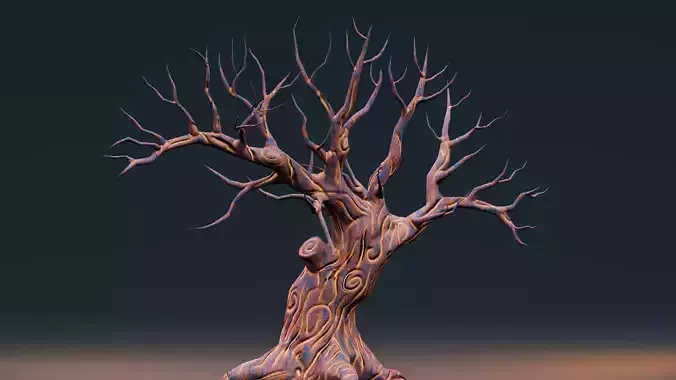 Stylized Halloween Props - Withered Tree 2