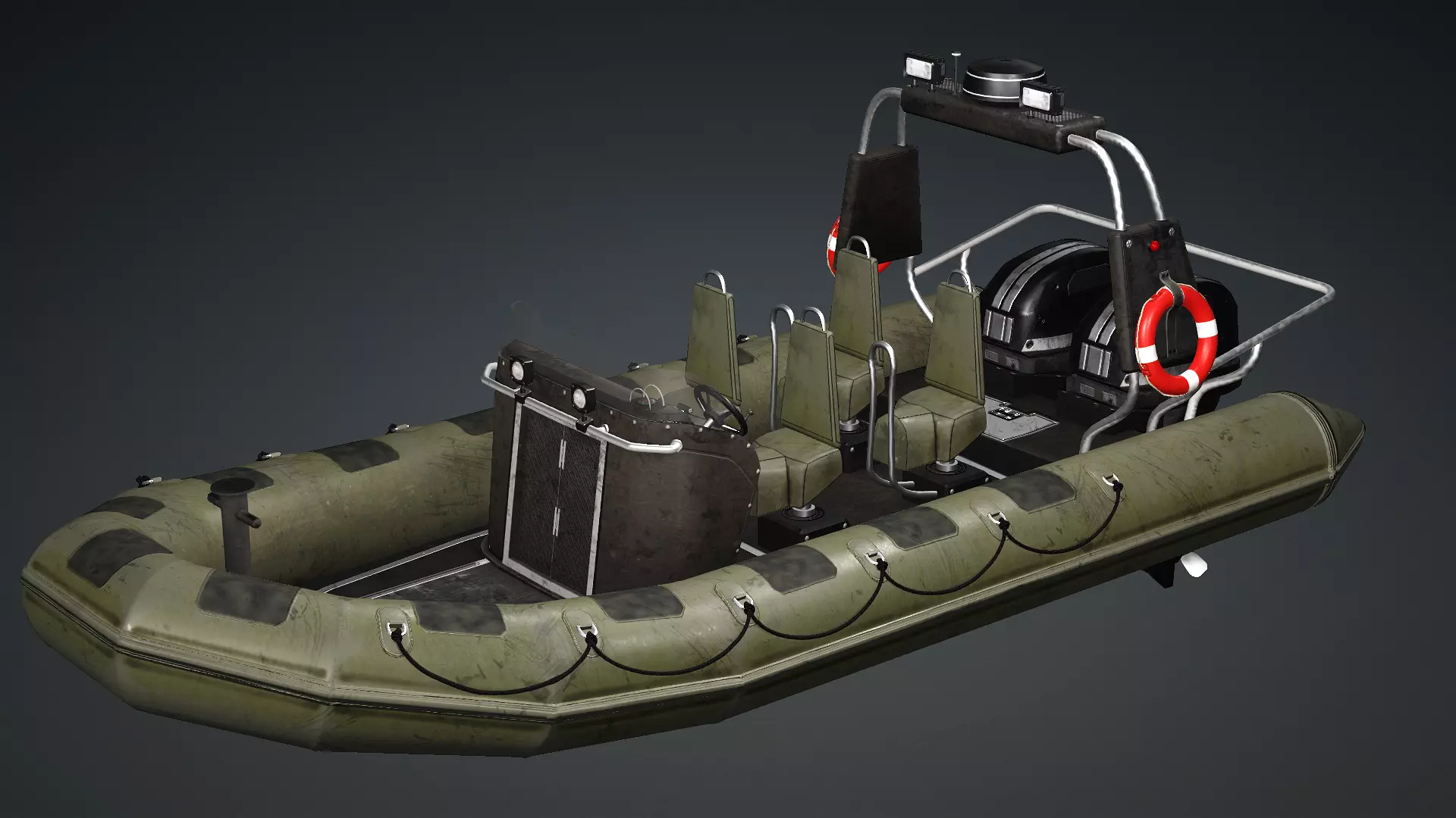 Military Tactical Boat 3D Model 3D model_0
