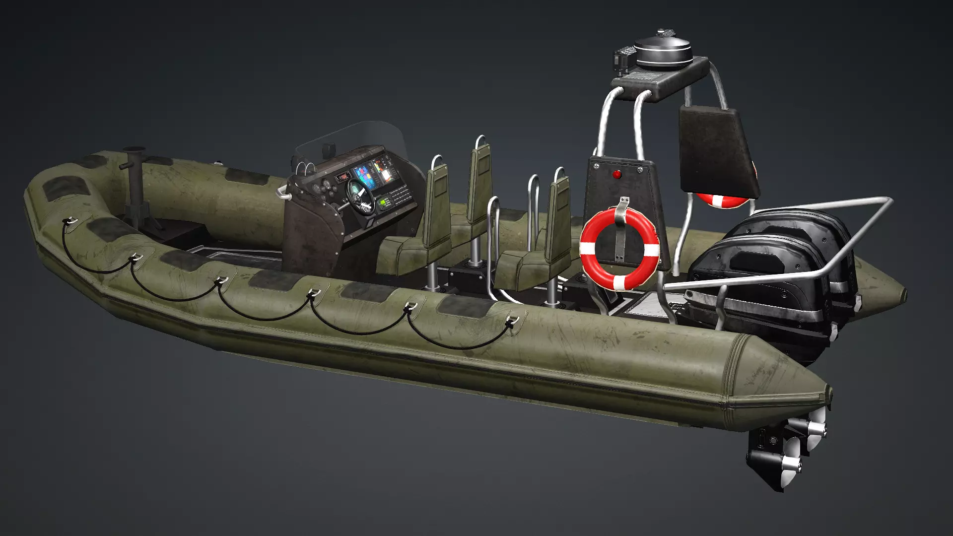 Military Tactical Boat 3D Model 3D model_1