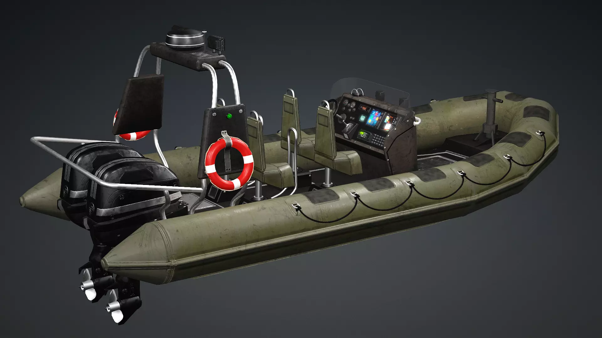 Military Tactical Boat 3D Model 3D model_2