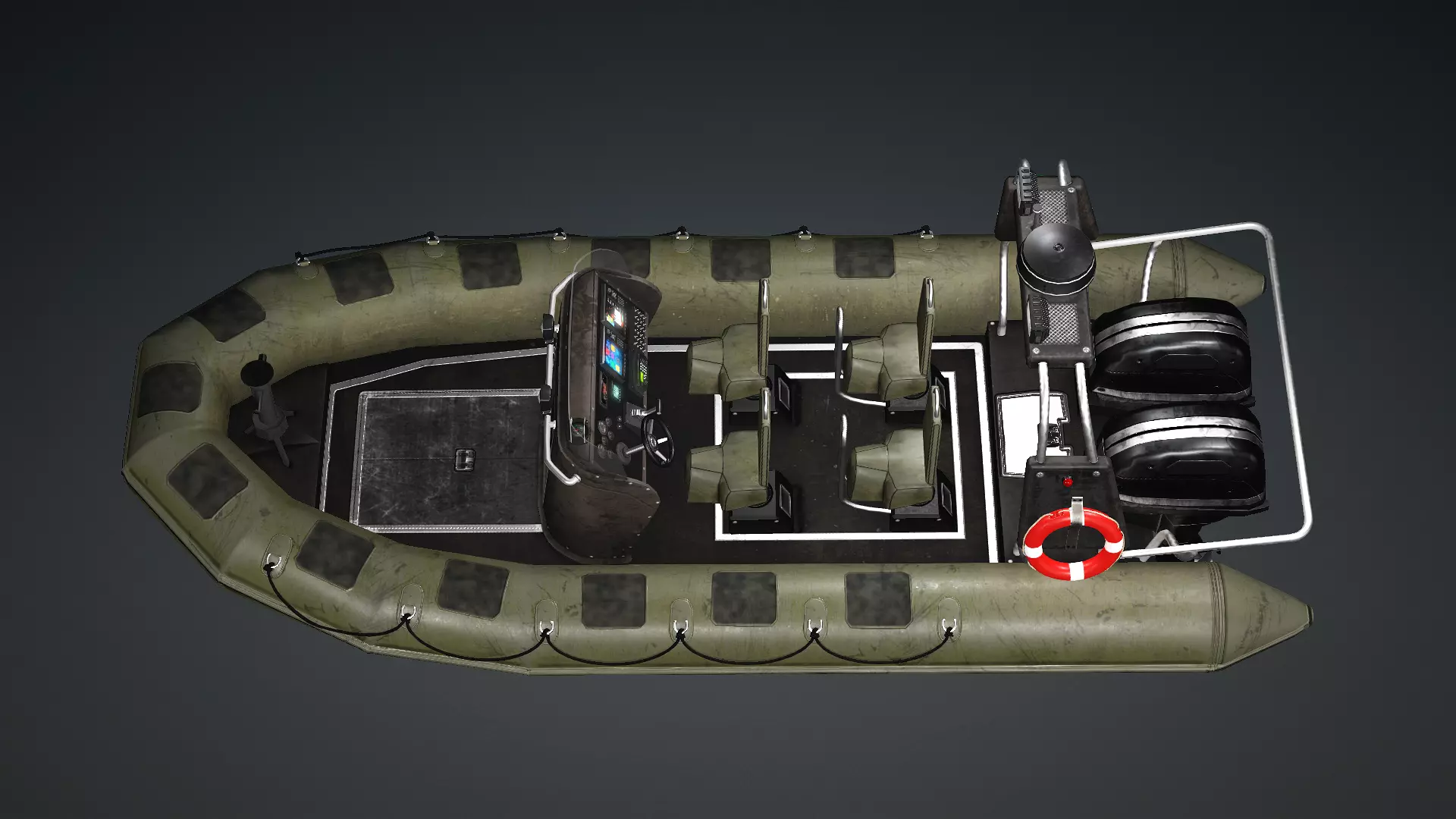 Military Tactical Boat 3D Model 3D model_5
