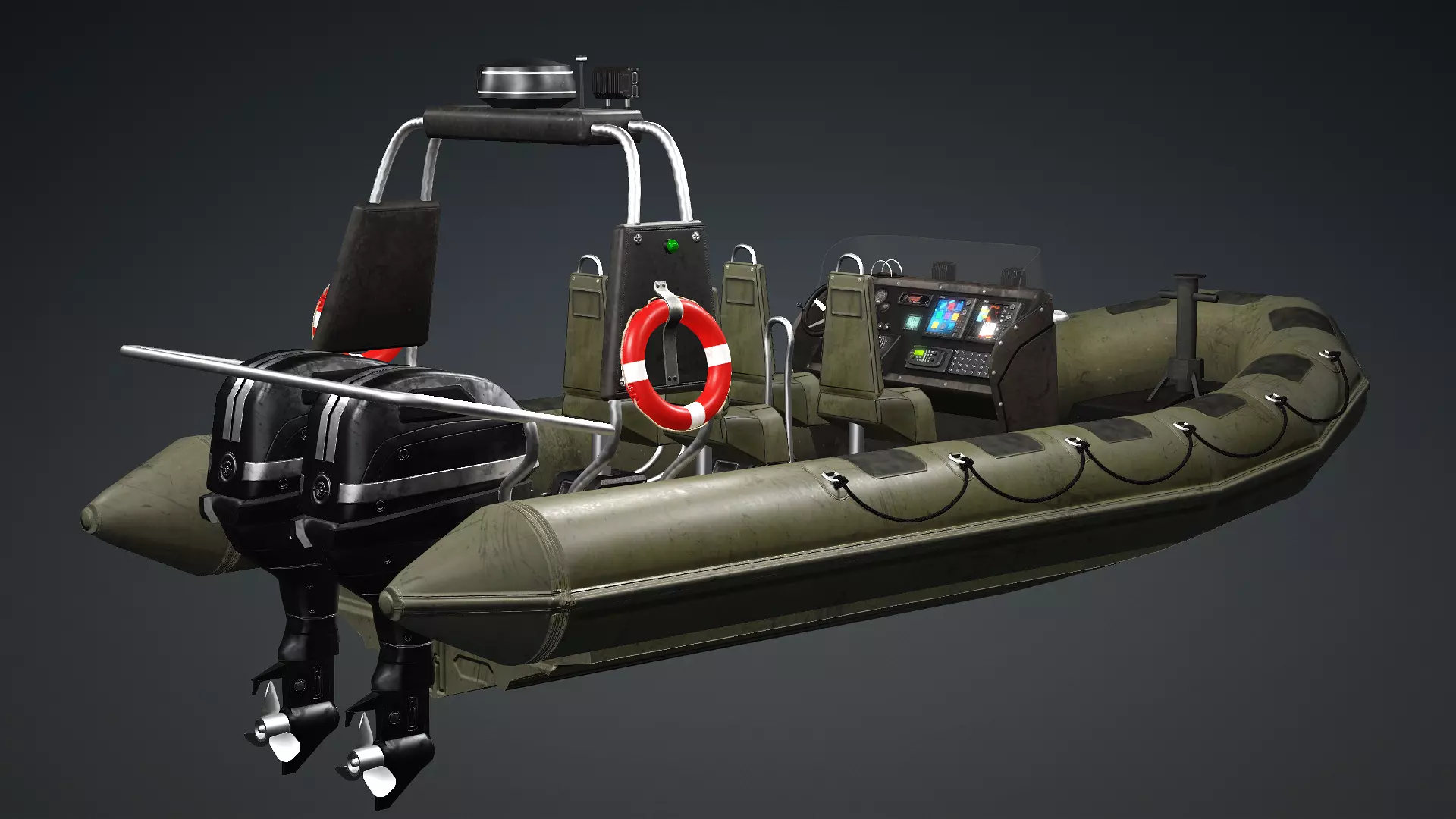 Military Tactical Boat 3D Model 3D model_7