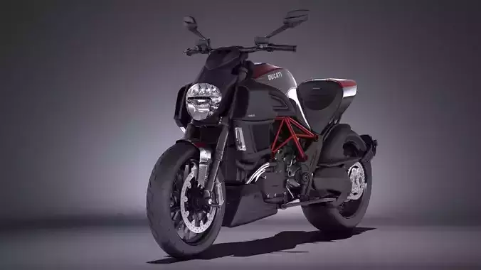 Ducati Diavel Carbon 2015 VRAY 3D model Ducati Diavel Carbon 2015 VRAY 3D model