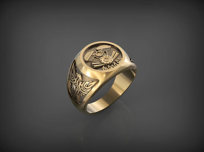 Biker Ring STL and 3DM 3D print model