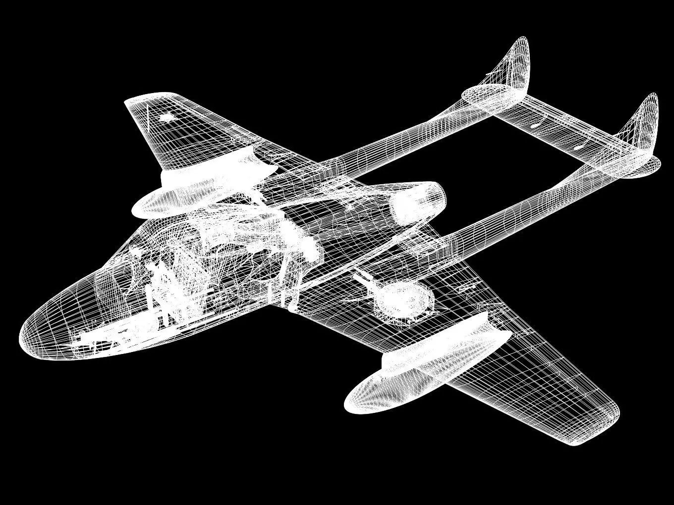 de Havilland DH100 Vampire T11 3D model_15