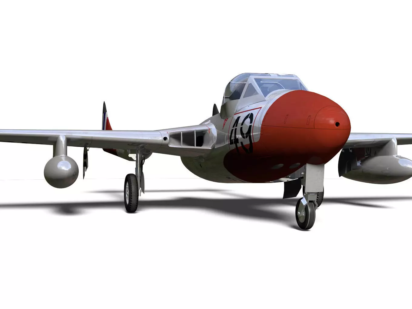 de Havilland DH100 Vampire T11 3D model_7