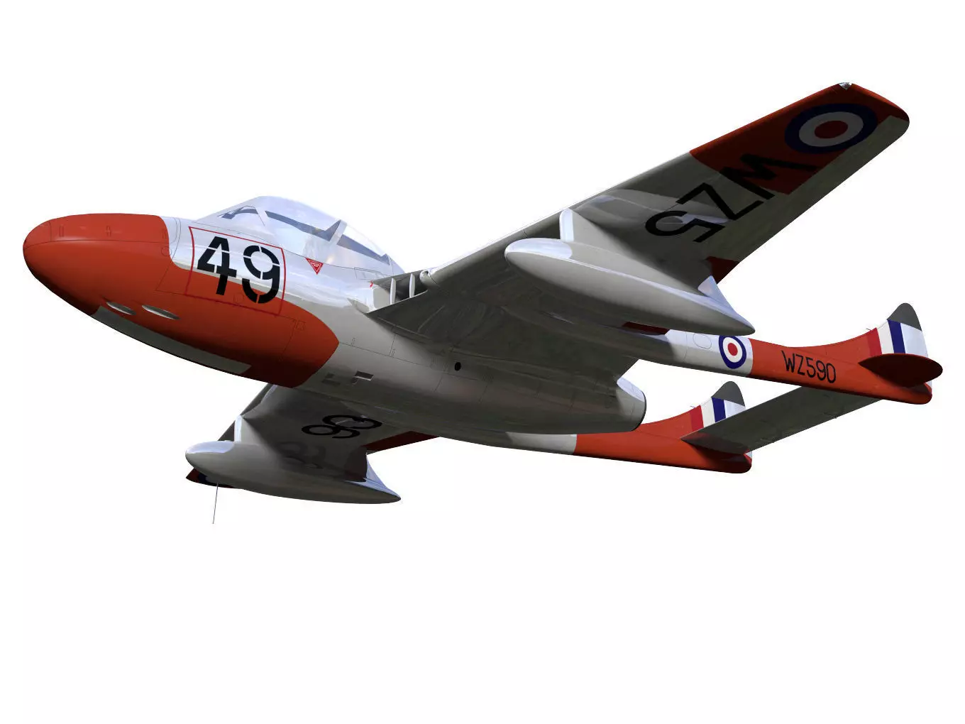 de Havilland DH100 Vampire T11 3D model_3