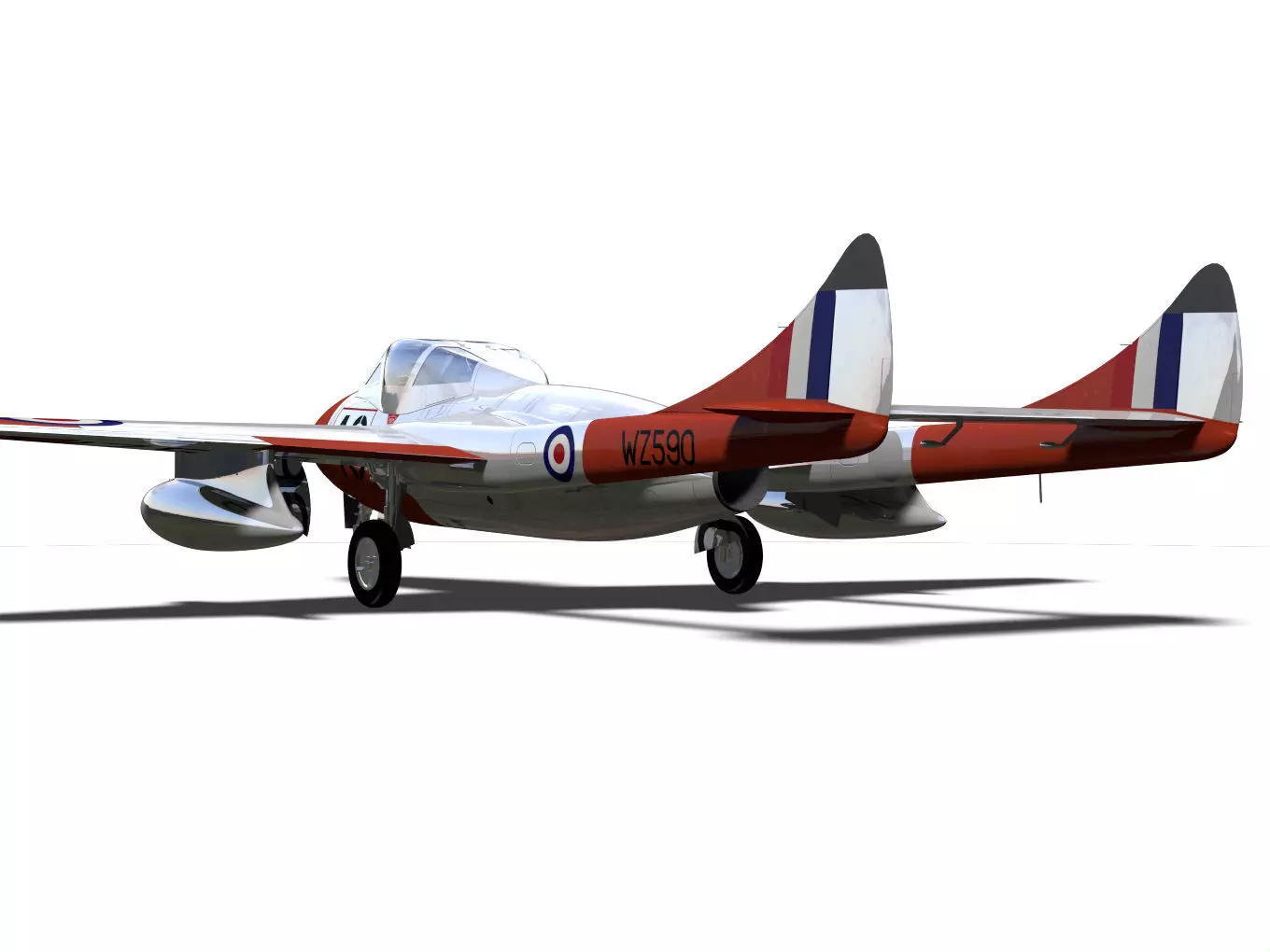 de Havilland DH100 Vampire T11 3D model_6