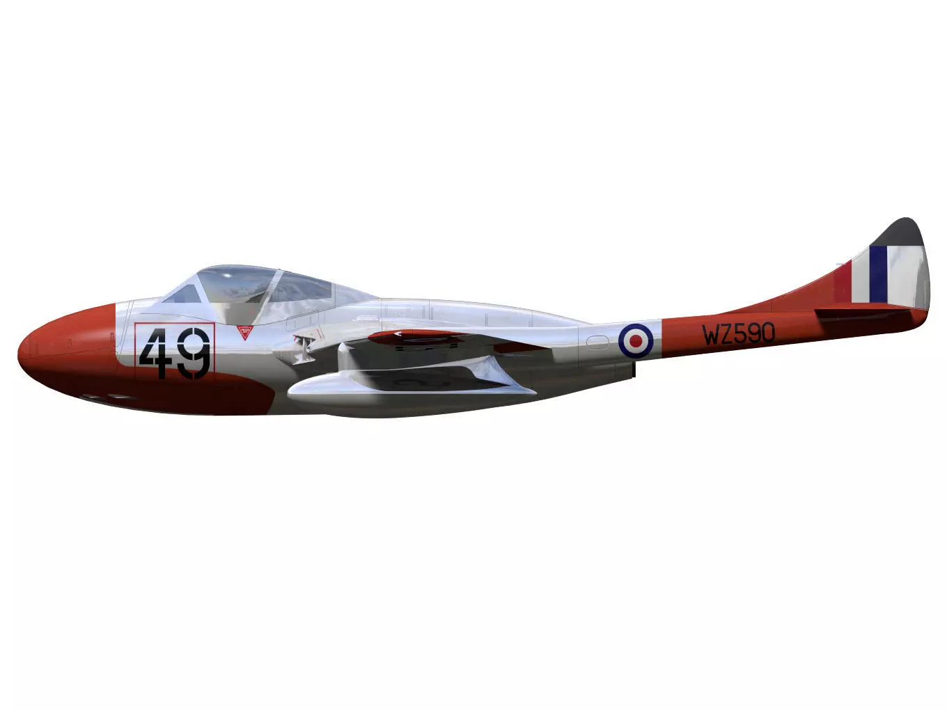 de Havilland DH100 Vampire T11 3D model_8