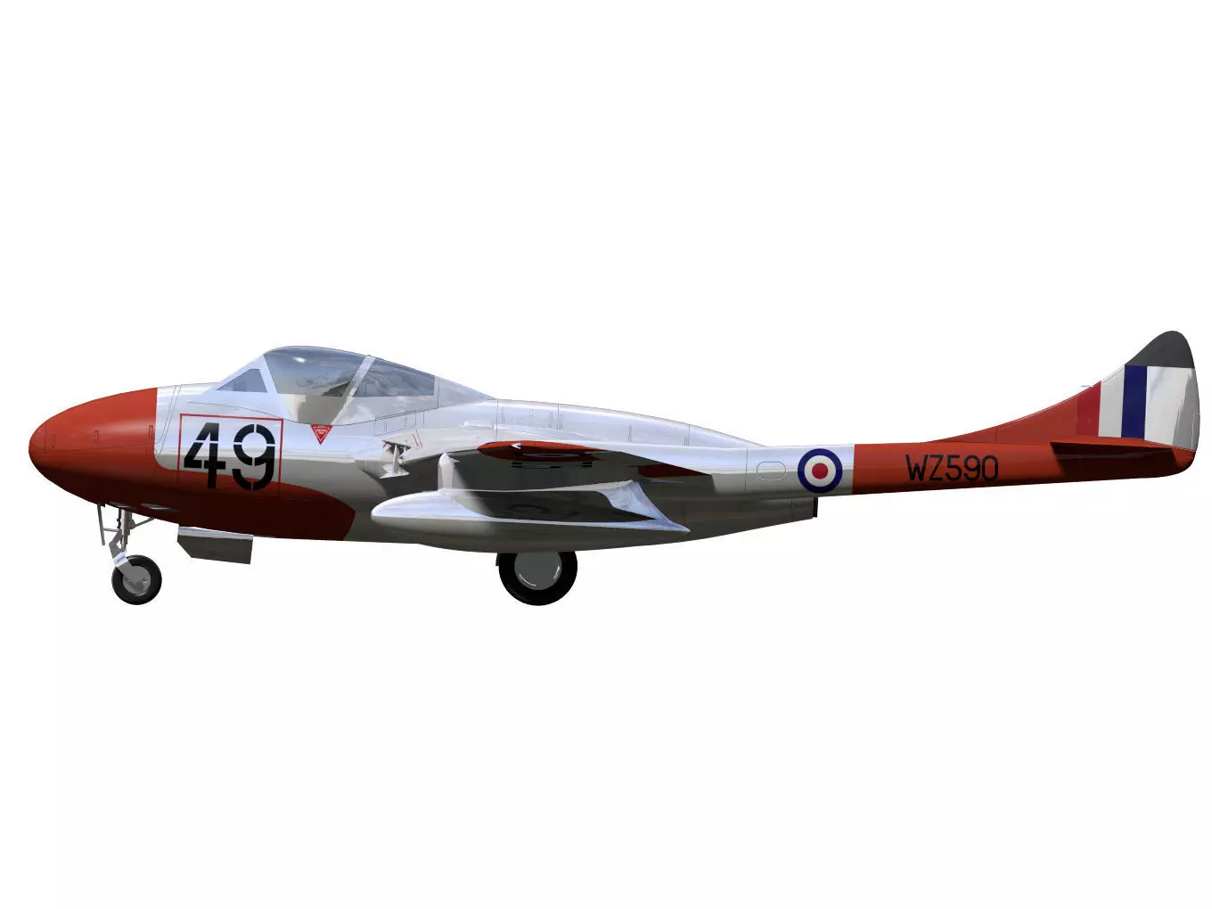 de Havilland DH100 Vampire T11 3D model_9