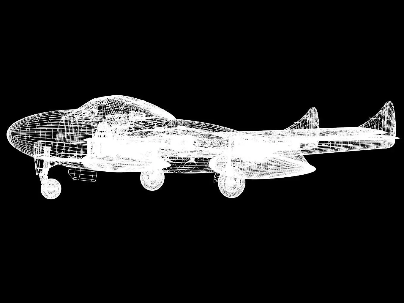 de Havilland DH100 Vampire T11 3D model_16