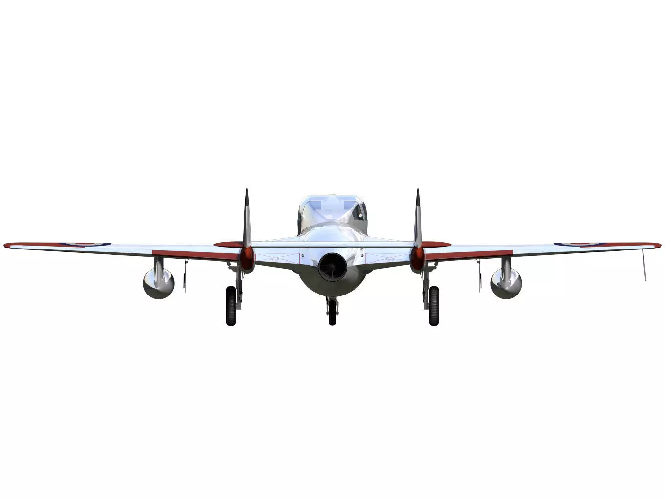 de Havilland DH100 Vampire T11 3D model_11