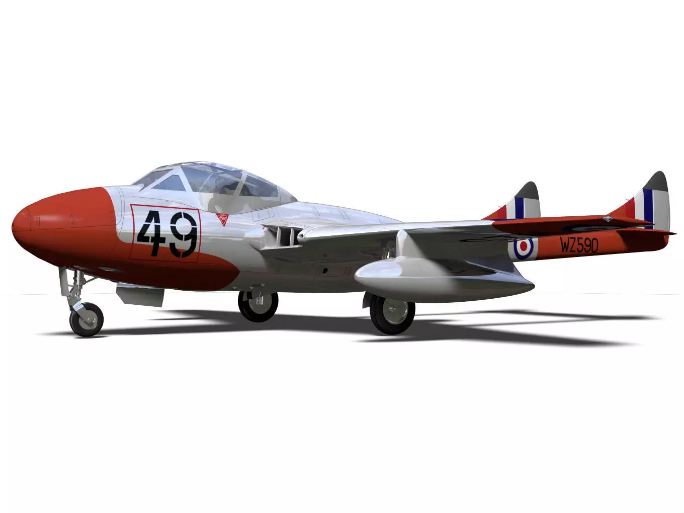 de Havilland DH100 Vampire T11 3D model_5