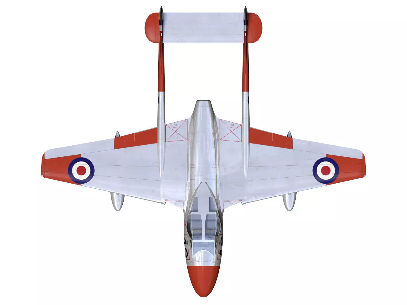 de Havilland DH100 Vampire T11 3D model_12
