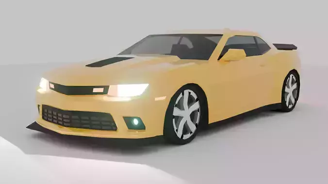 Low Poly Chevrolet Camaro 2014