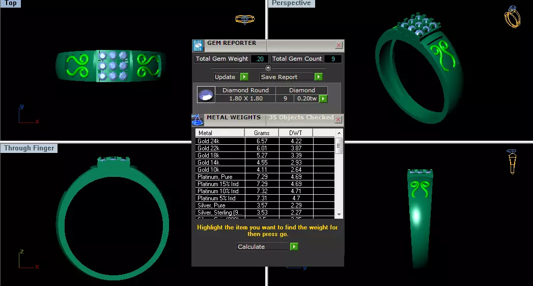 Mens Ring  Render 3dm STL OBJ FBX Details 3D print model_3