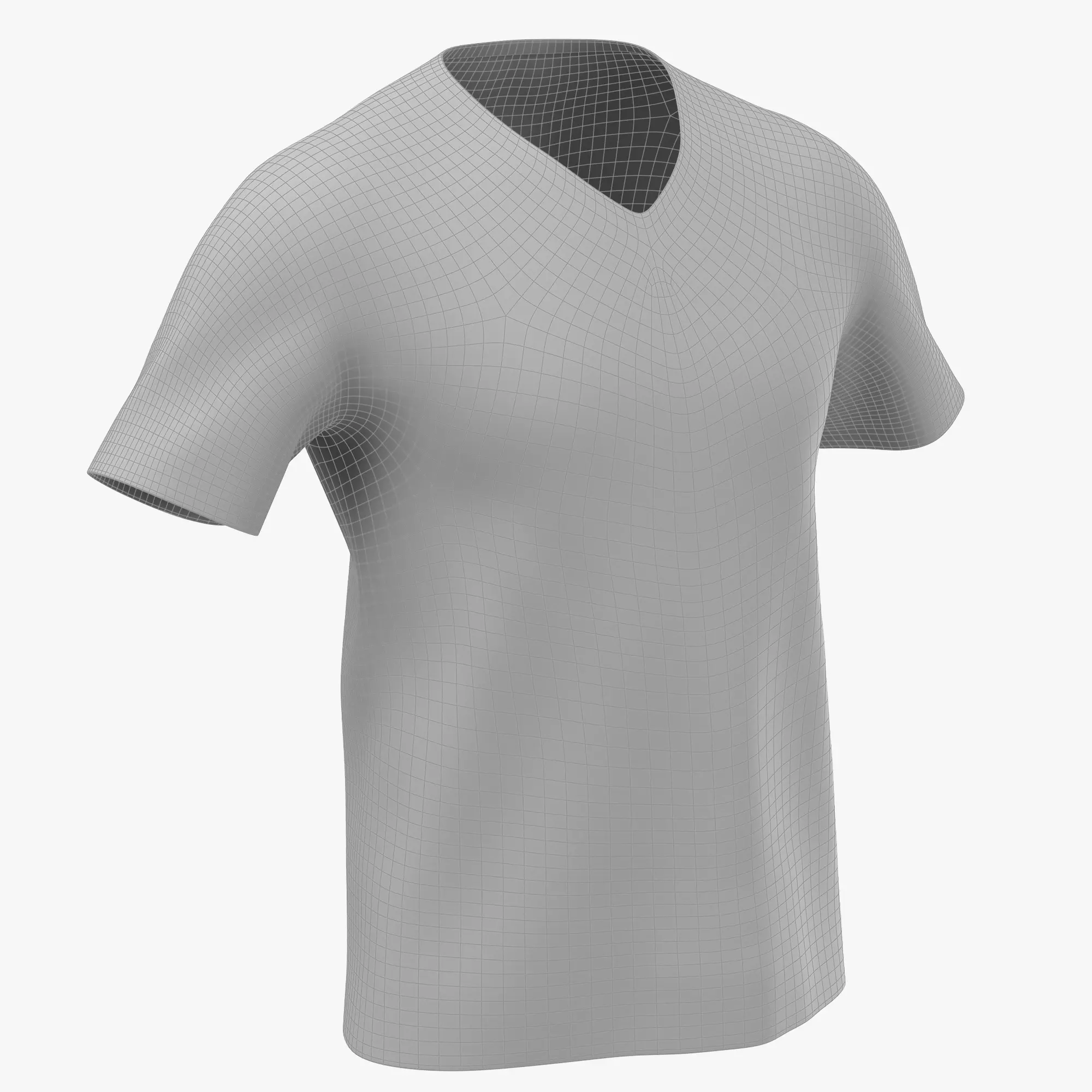 T-Shirt 02 Low-poly 3D model_9