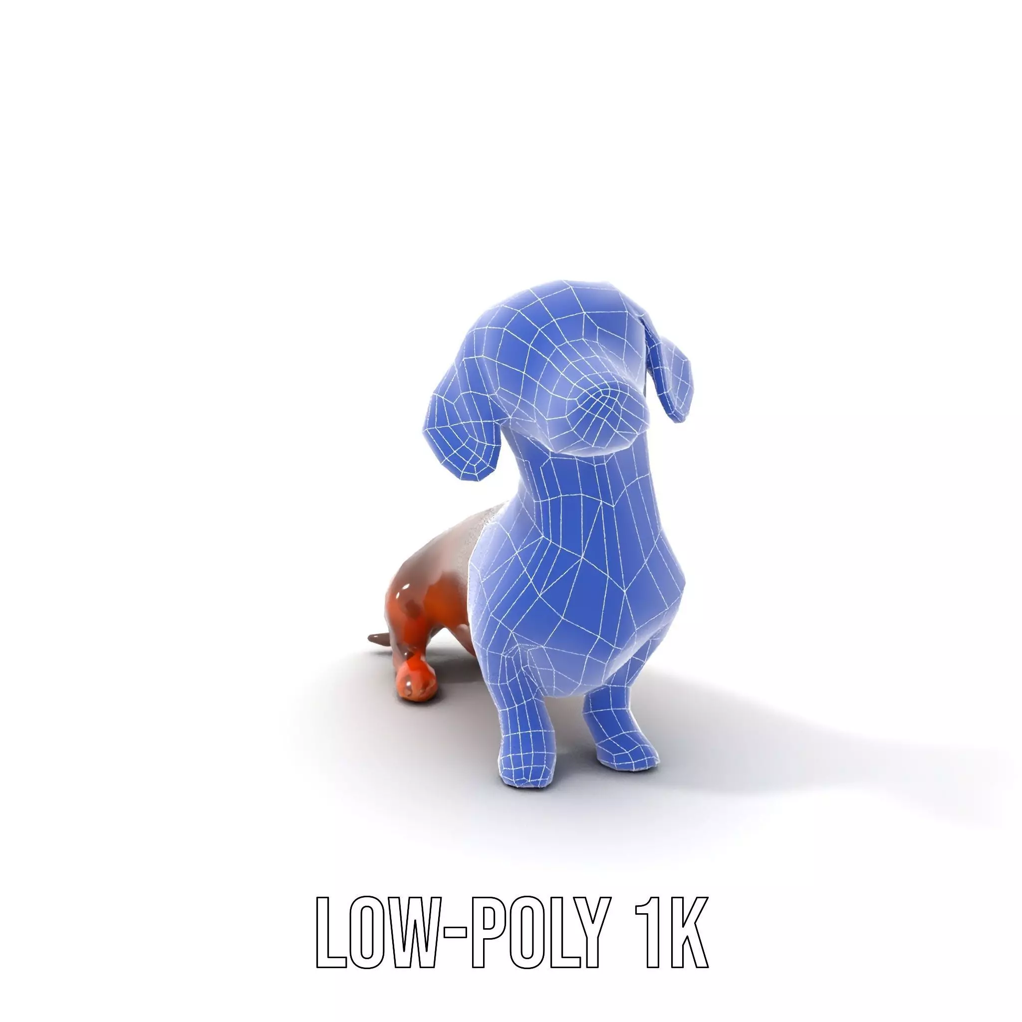 Chocolate Dachshund model pack Low-poly 3D model_25