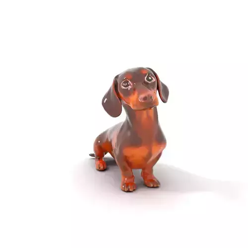 Chocolate Dachshund model pack Low-poly 3D model