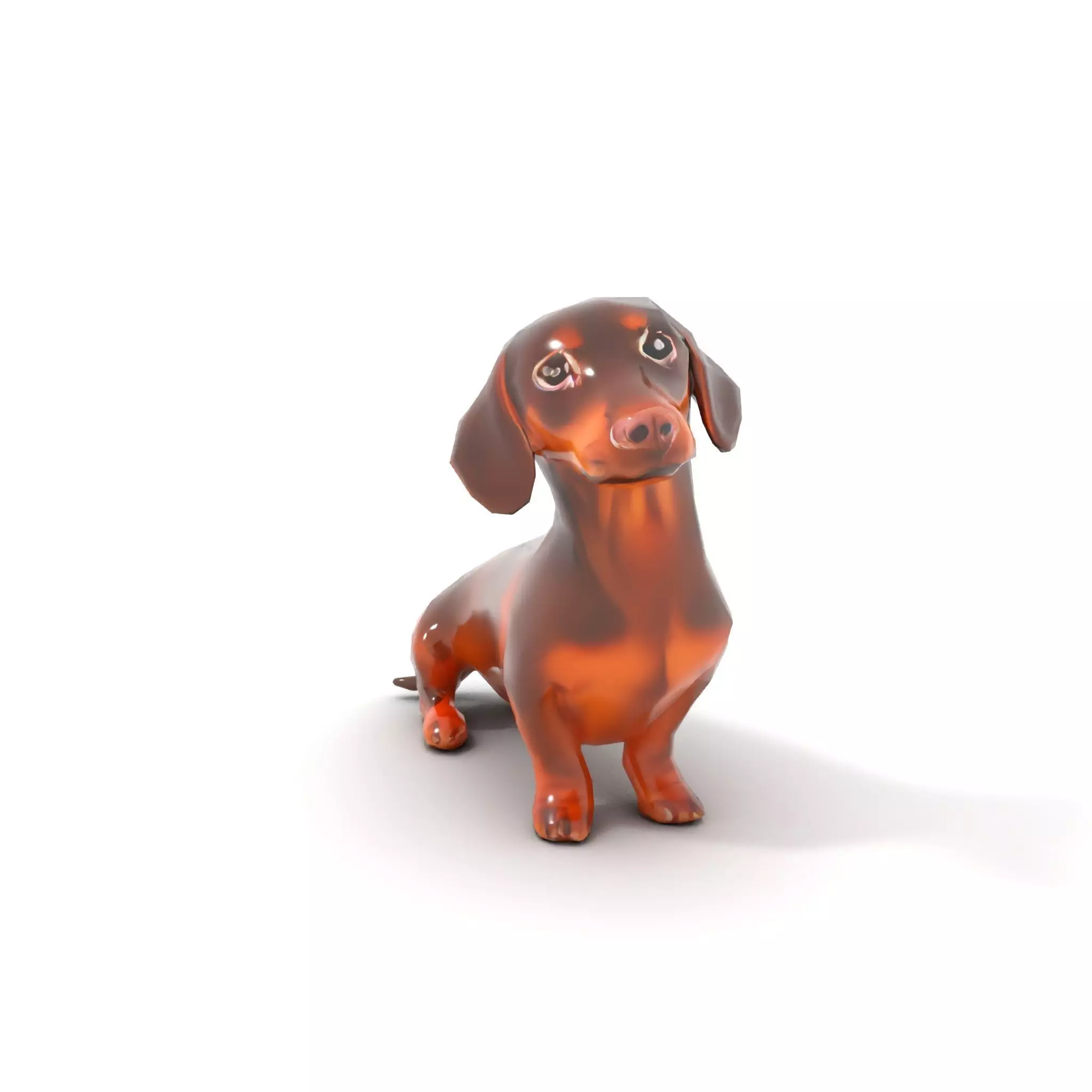 Chocolate Dachshund model pack Low-poly 3D model_12
