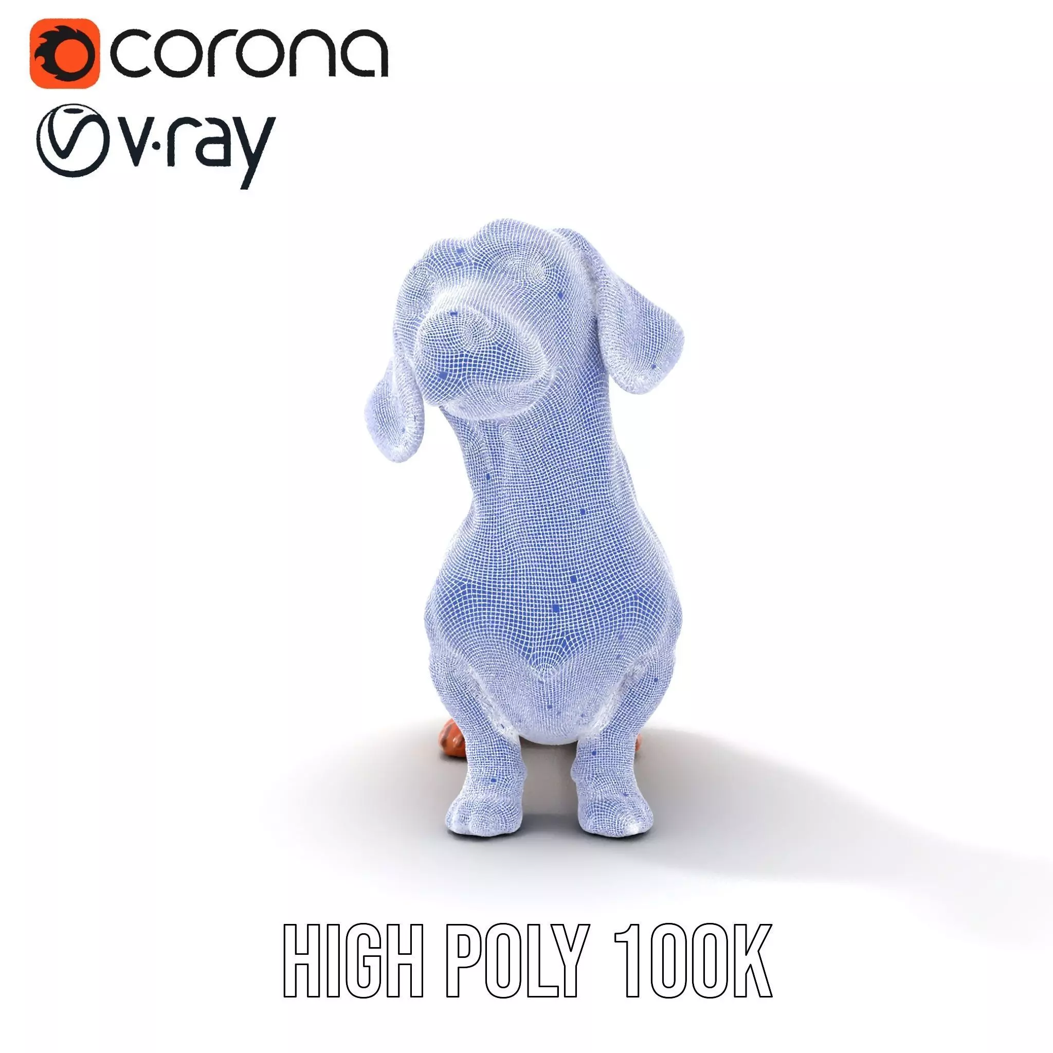 Chocolate Dachshund model pack Low-poly 3D model_32