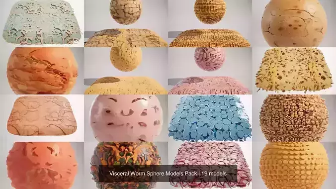 Visceral Worm Sphere Models Pack